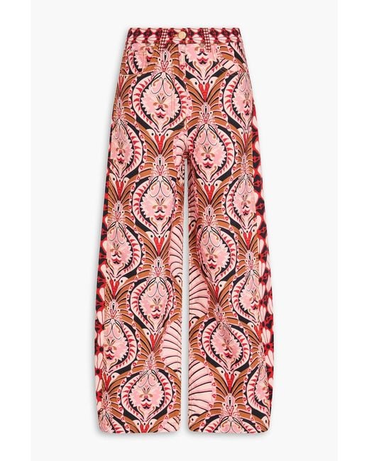 Farm Rio Printed Cotton-Twill Tapered Pants