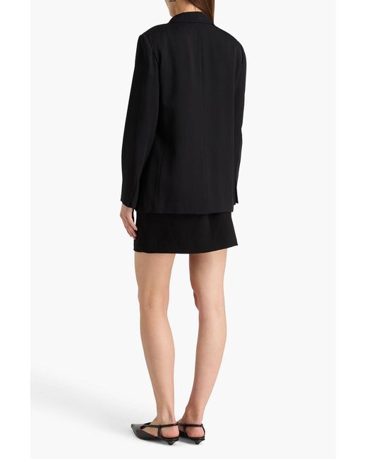 Theory Black Crepe Mini Skirt