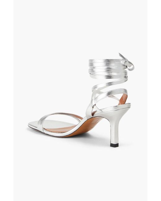 Maje White Leather Sandals