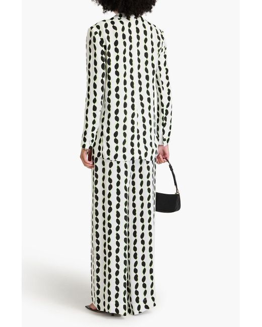 Diane von Furstenberg Black Dalton Printed Crepe Blazer