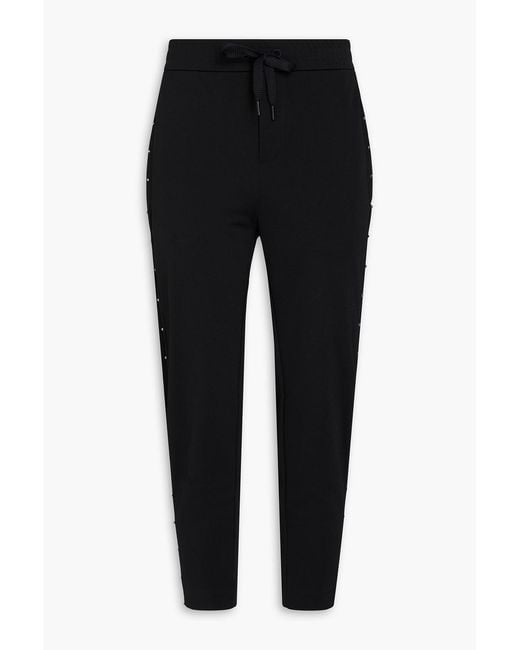 Moncler Black Tech-Jersey Track Pants for men