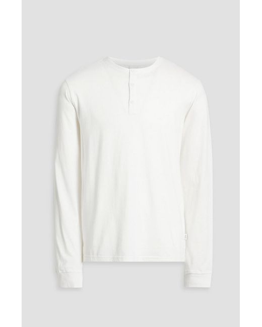 Onia White Cotton And Modal-blend Jersey Henley T-shirt for men