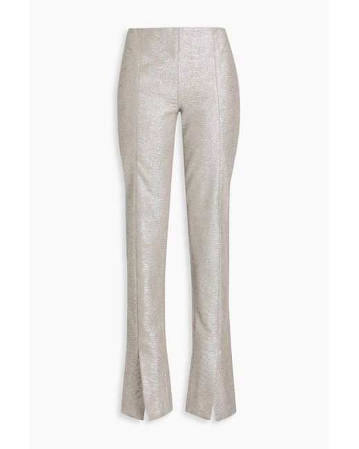 Zimmermann Gray Cotton-bouclé Straight-leg Pants