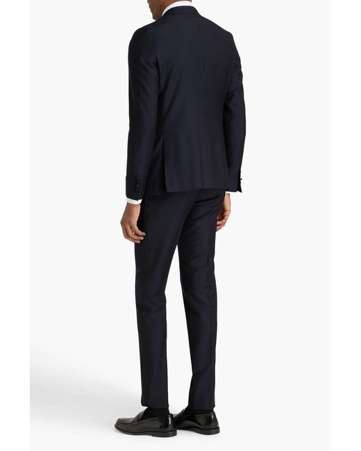 Canali Blue Wool And Mohair-blend Twill Suit for men