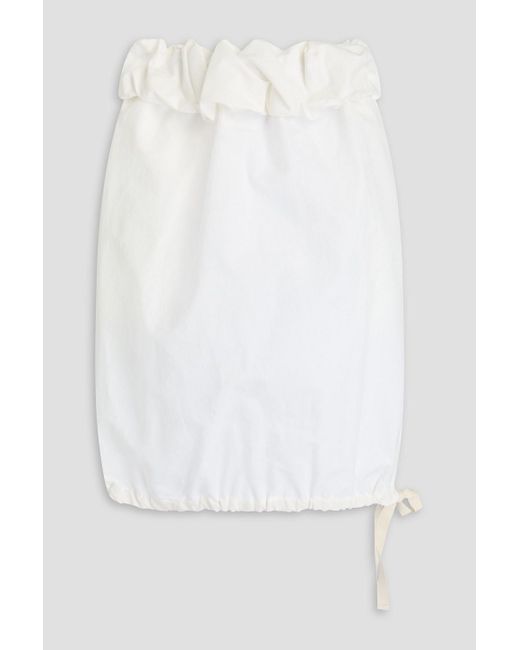 Proenza Schouler White Hayley minirock aus popeline aus einer baumwollmischung mit raffung
