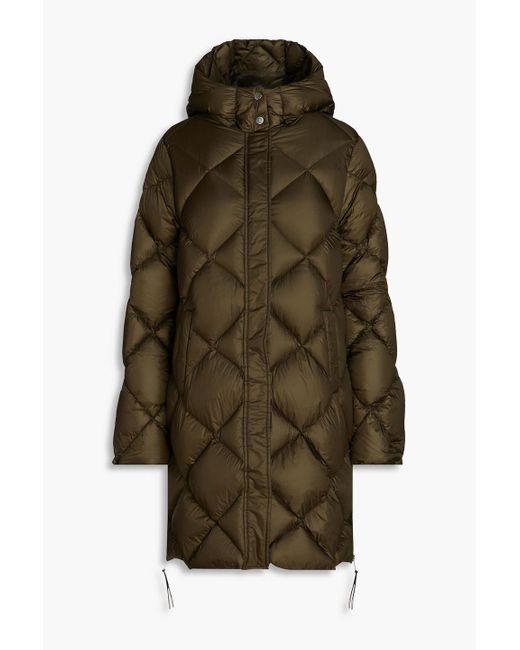 Claudie Pierlot Green Giovana Quilted Shell Down Coat