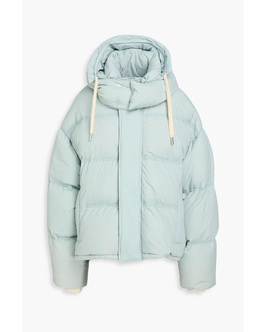 AMI Blue Quilted Shell Down Jacket
