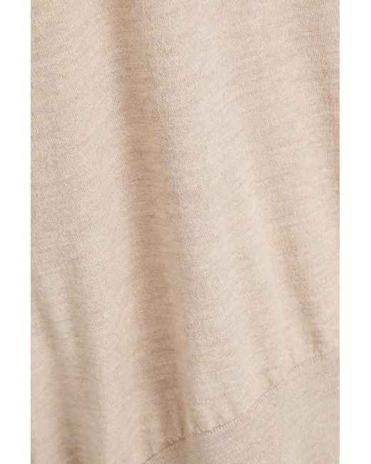 Brunello Cucinelli Natural Pullover aus einer wollmischung mit metallic-effekt