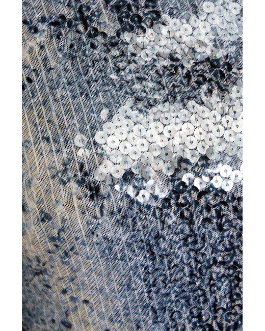 16Arlington Blue Luna minikleid aus mesh mit schlangenprint und pailletten