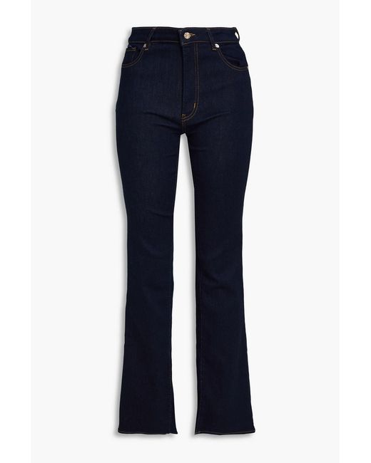 FRAME Blue The Reboot Cropped Bootcut Jeans