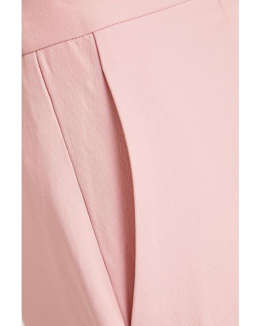 Valentino Garavani Pink Wool And Silk-blend Twill Shorts