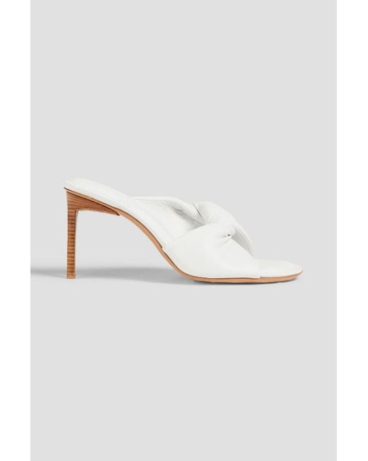 Jacquemus White Knotted Cotton-blend Sandals