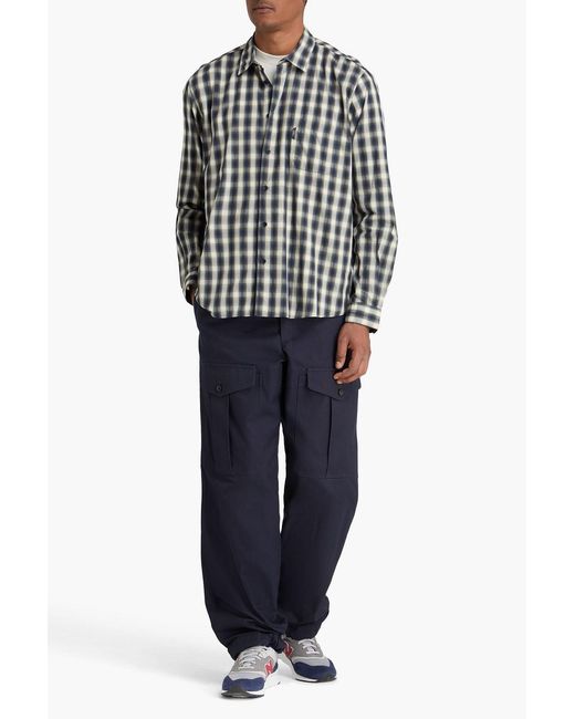 YMC Green Checked Cotton Shirt for men