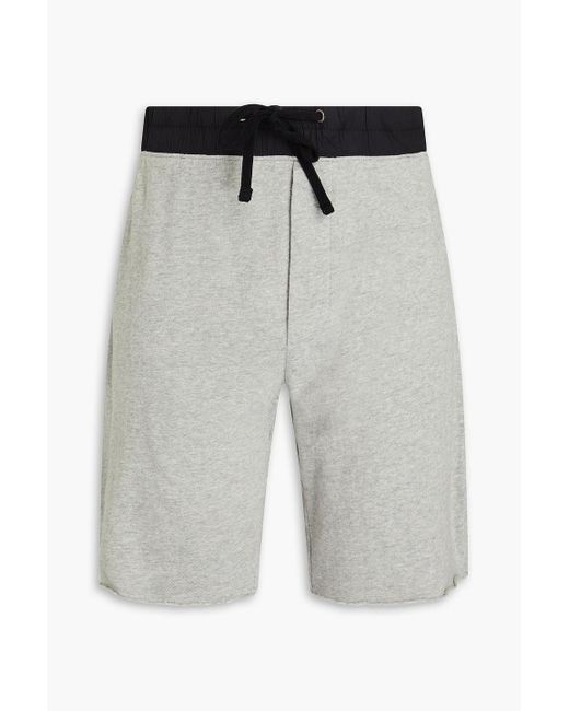 James Perse Gray Two-tone French Cotton-terry Shorts for men