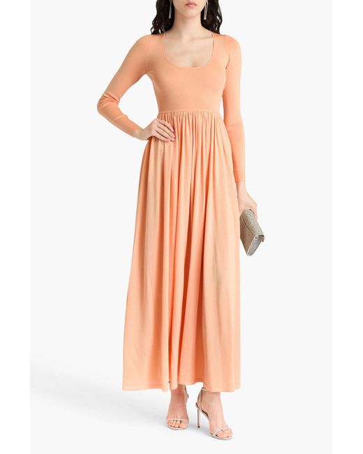 Zimmermann Pink Maxikleid aus stretch-strick mit metallic-effekt