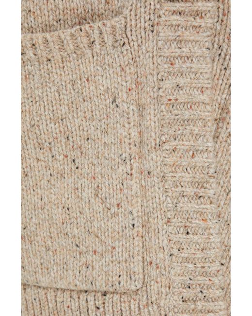Mother Of Pearl Natural Marled Wool-blend Cardigan
