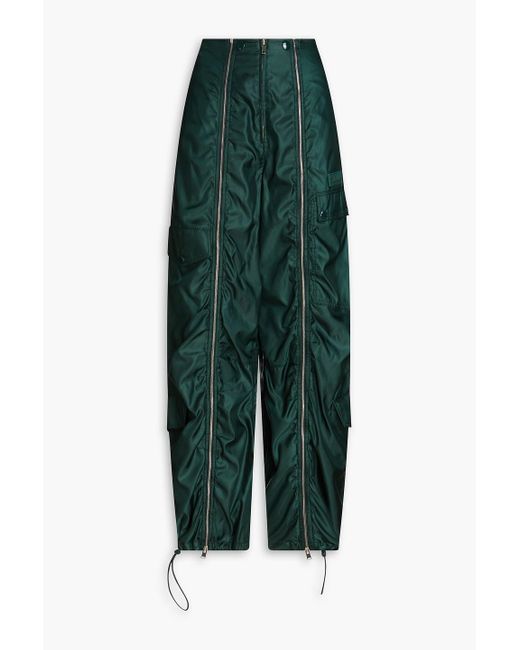 Stella McCartney Green Nella karottenhose aus shell mit reißverschlussdetails