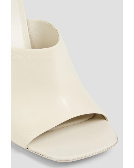 Ferragamo White Astro X5 Leather Mules