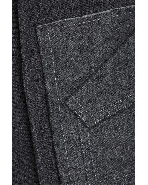 Maison Margiela Black Felt-paneled Twill Jacket for men