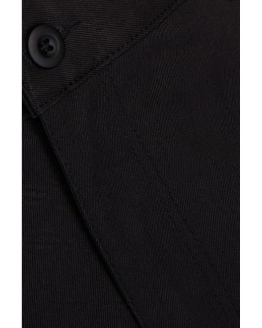 Café Kitsuné Black Cotton-gabardine Cargo Shorts for men