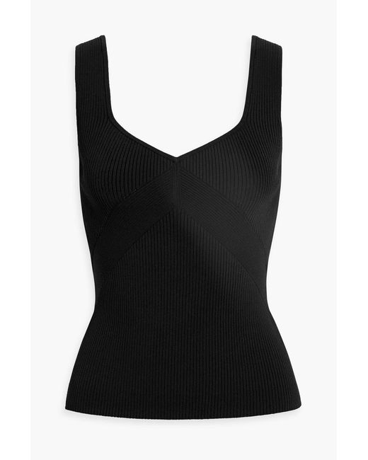 Rag & Bone Black Asher Ribbed-knit Tank