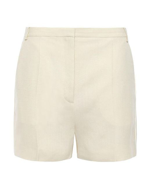 Victoria Beckham White Canvas Shorts