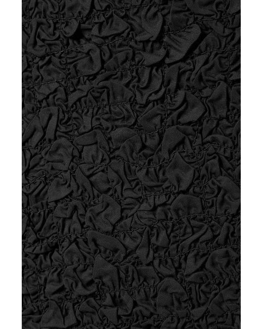 Mara Hoffman Black Dione Cutout Tm Modal Popcorn Jersey Midi Dress