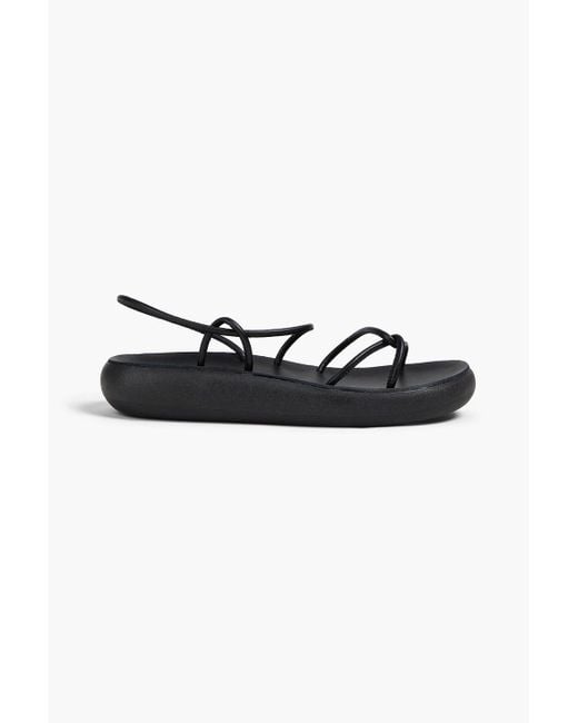 Ancient Greek Sandals Black Taxidi Slingback Sandals