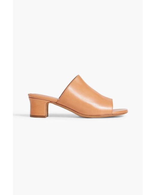 Mansur Gavriel Pink Leather Mules