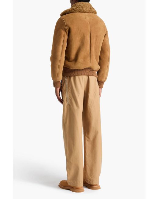 Sandro Brown Shearling Jacket for men