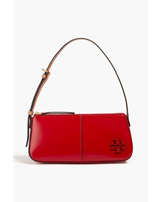 Tory Burch Red Mcgraw Leather Shoulder Bag