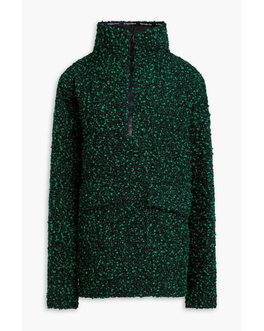 Victoria Beckham Green Wool-blend Bouclé Jacket