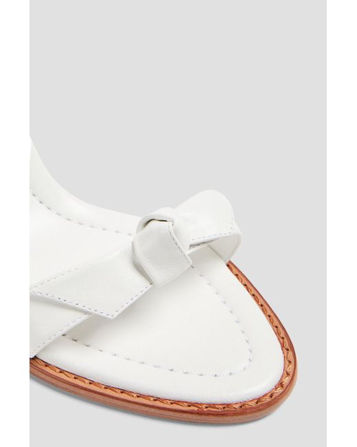 Alexandre Birman White Clarita 85 Knotted Leather Sandals
