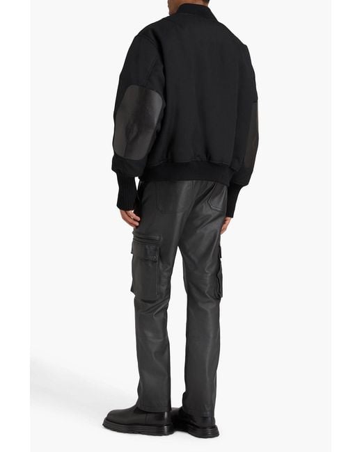 Jil Sander Black Wool-Twill Bomber Jacket for men