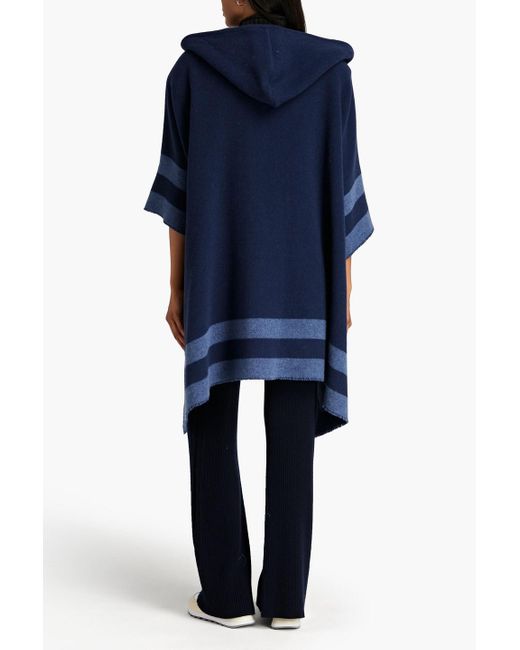 Striped Wool Hooded Wrap Coat / -  Denmark