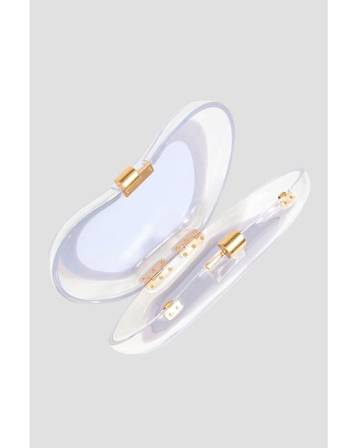 Jonathan Simkhai White Clutch "shadow" aus acryl