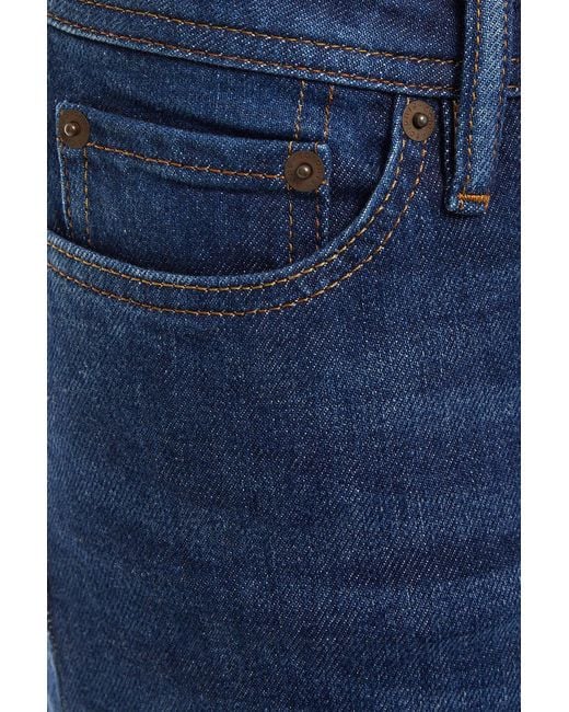 Acne Blue Faded Mid-Rise Slim-Leg Jeans