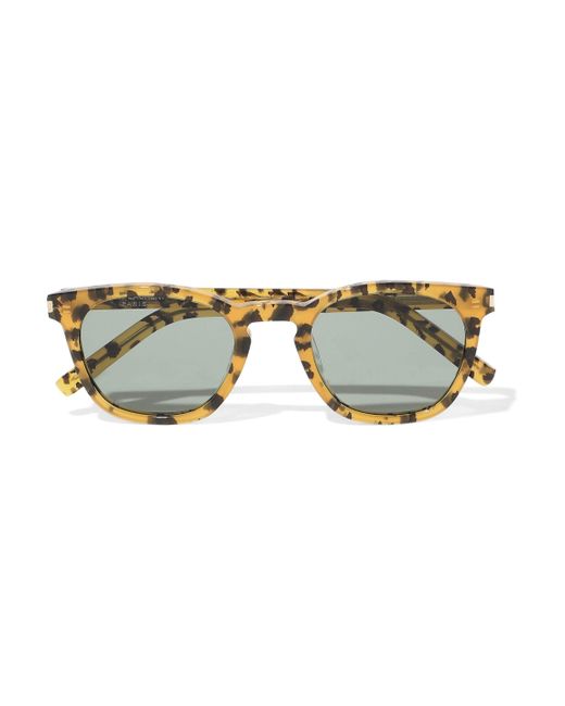 Saint Laurent Multicolor D-frame Leopard-print Acetate Sunglasses Animal Print