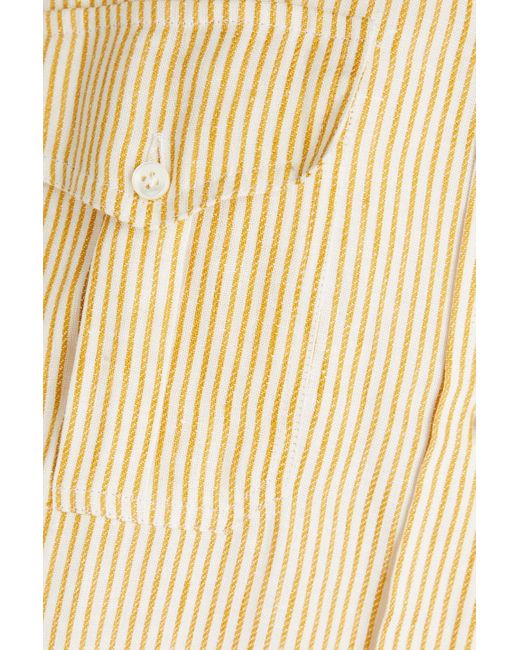 Giuliva Heritage Natural Iris Striped Linen Shirt