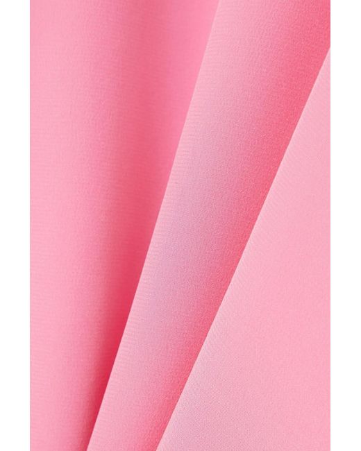 Envelope Pink Throw Draped Silk Crepe De Chine Top
