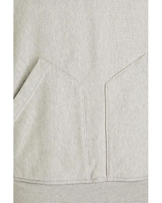Maison Margiela White Mélange French Cotton-terry Sweatshirt for men