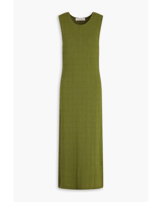 Giuliva Heritage Green Eva Cotton Midi Dress