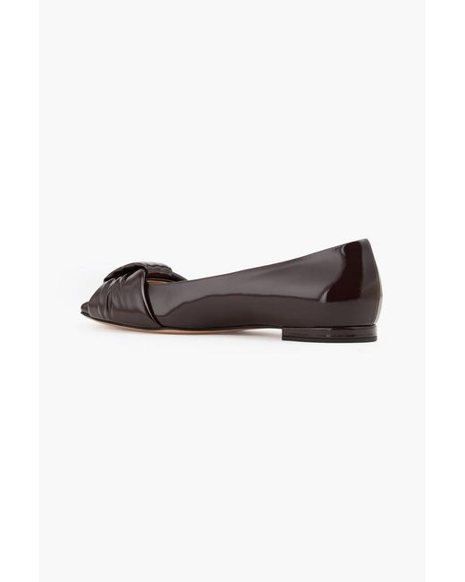 Gianvito Rossi White Paradi Patent-Leather Ballet Flats