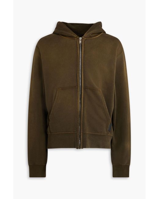Sandro Green French Cotton-Terry Hoodie for men