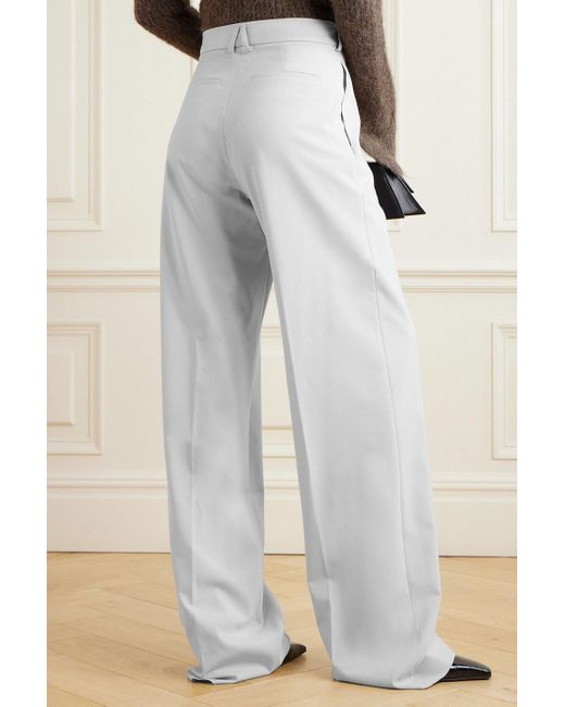 16Arlington White Hose mit weitem bein aus twill aus einer leinenmischung