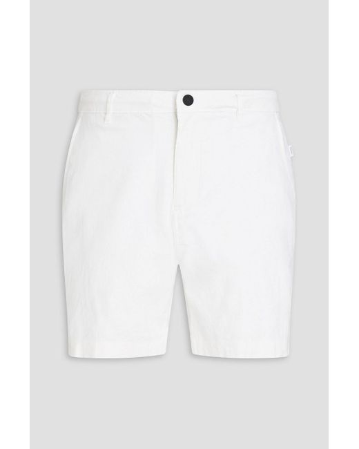 Onia White Slim-fit Linen-blend Shorts for men