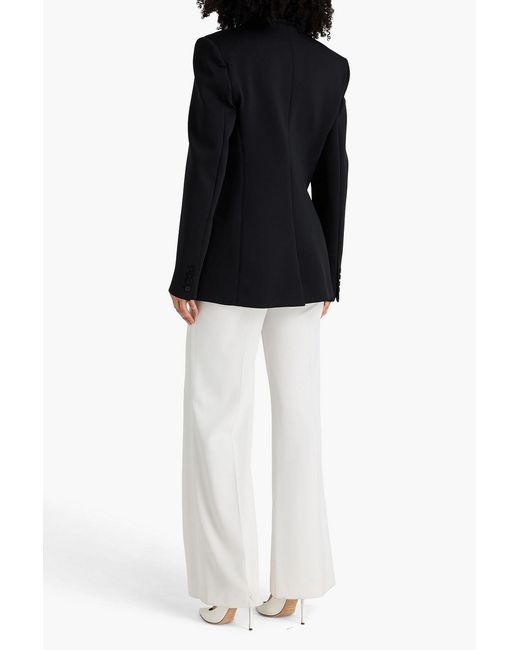 Stella McCartney Black Double-Breasted Crepe Blazer