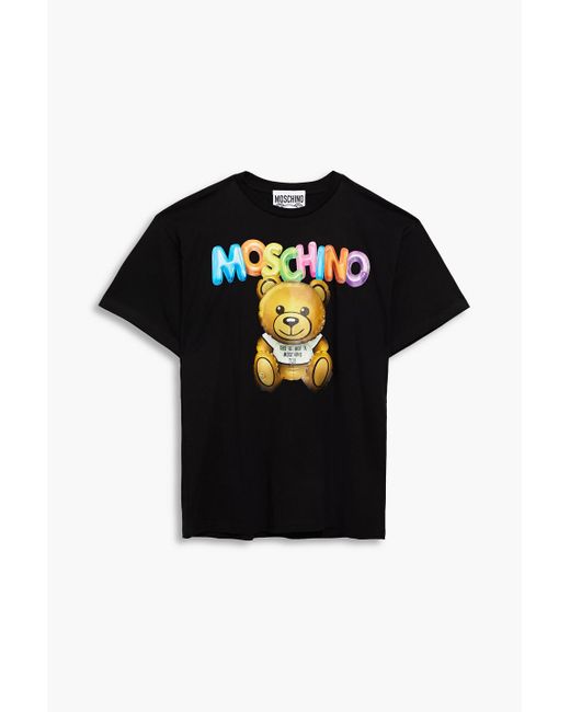 Moschino Black Logo-print Cotton-jersey T-shirt