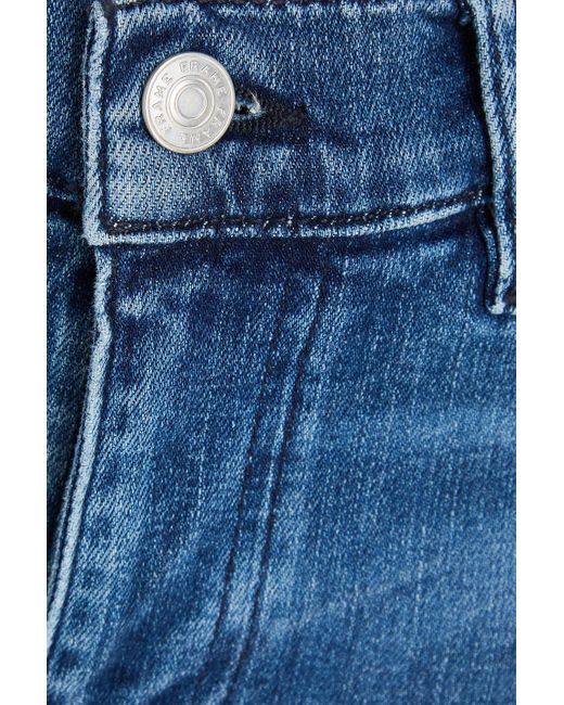 FRAME Blue Le Slim Palazzo High-Rise Wide-Leg Jeans