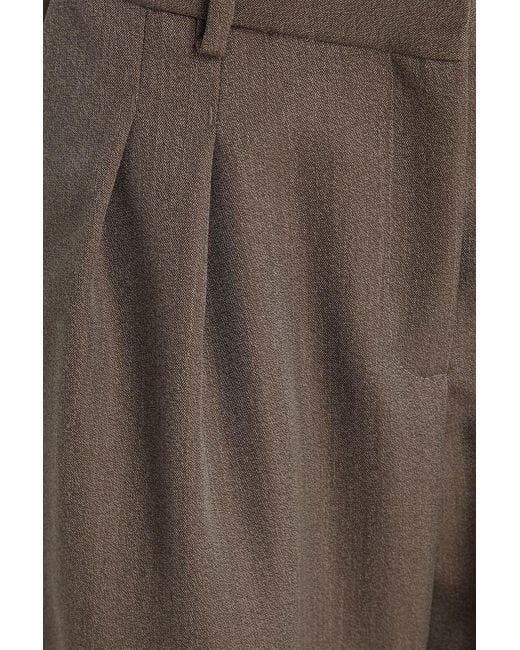 Loulou de Saison Brown Tara Wool-Blend Straight-Leg Pants